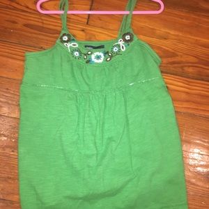 ‼️girls floral green tank top‼️